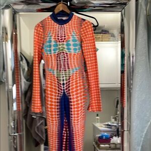 Vibrant Multicolor Long Sleeve Dress